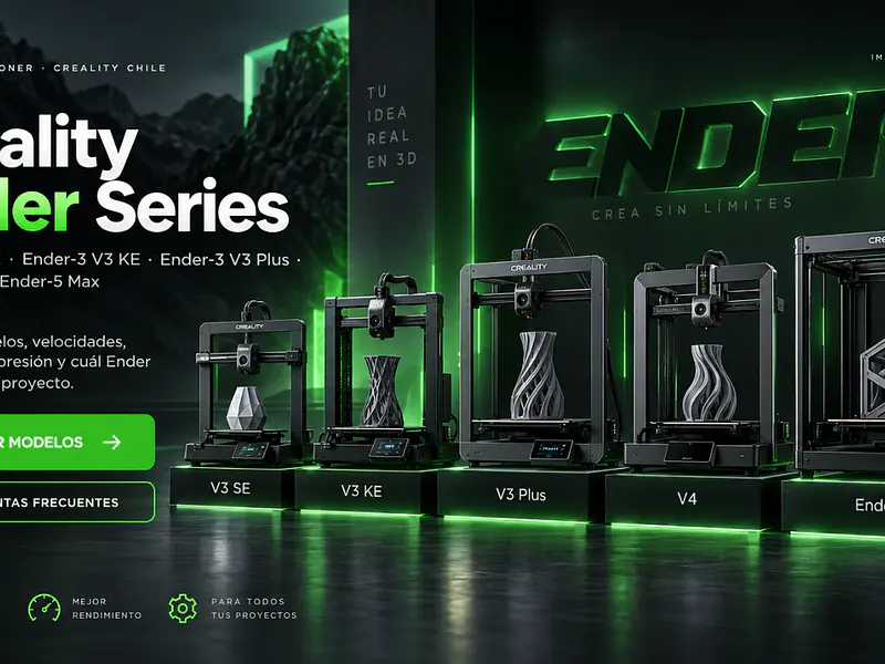 Creality Ender Series en Chile | Ender-3 V3 SE, KE, Plus, V4 y Ender-5 Max | TodoToner