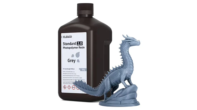 Resina Gris Rapid Estandar 2kg Elegoo | Resinas 1