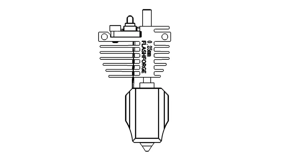 Creator 5 / Creator 5 Pro Hotend 0,25 mm Flashforge | Repuestos 3D 2