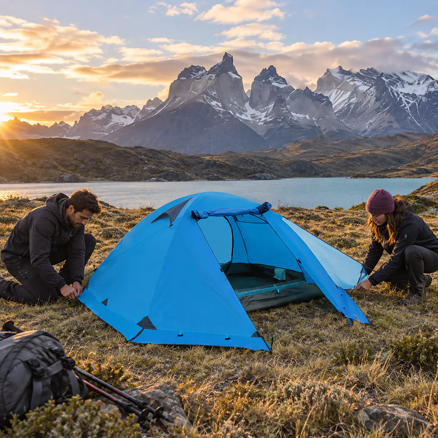 Carpa 2 Personas con Vestíbulos y Faldón de Nieve 2