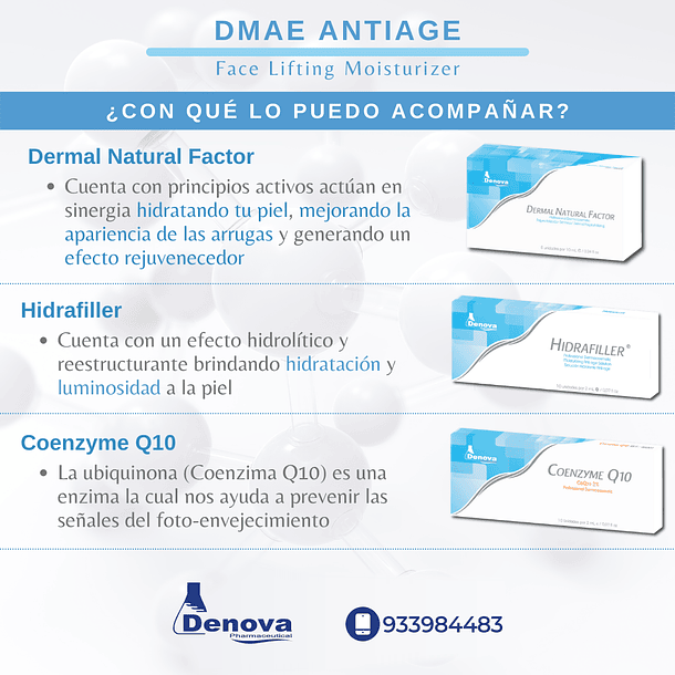 DMAE Antiage 10 ampollas x 5ml DENOVA  4