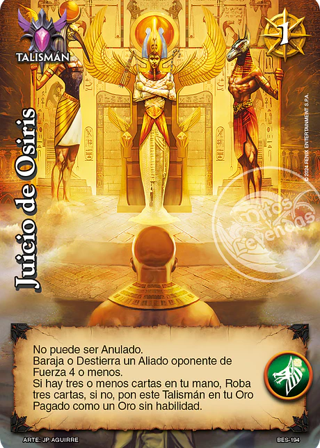 Juicio de Osiris (Bestiarium - Promocional)
