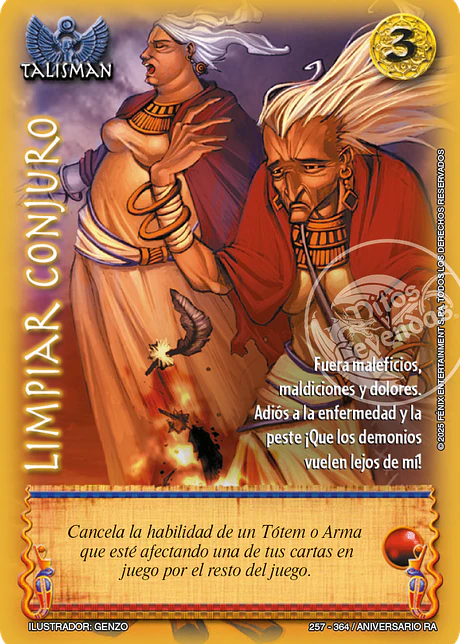 Limpiar conjuro (Aniversario de Ra - Cortesana)