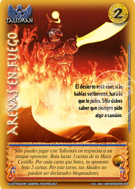 Arenas en fuego (Aniversario de Ra - Real)