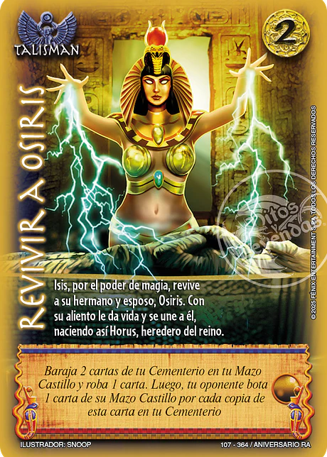 Revivir a Osiris (Aniversario de Ra - Real)