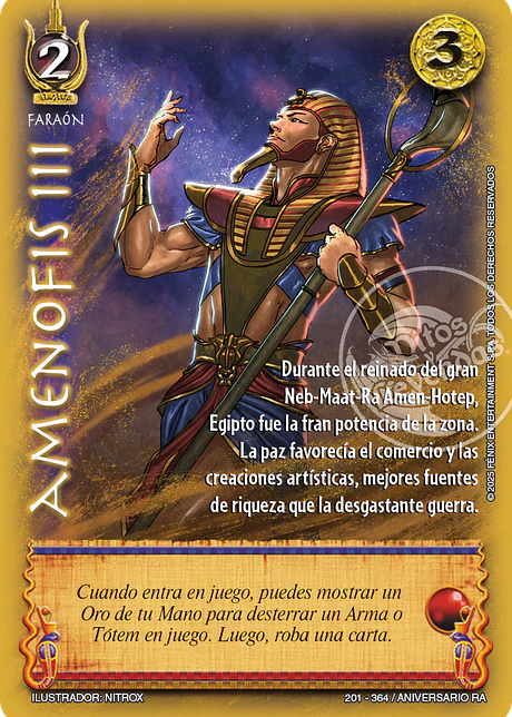 Amenofis III (Aniversario de Ra - Cortesana)