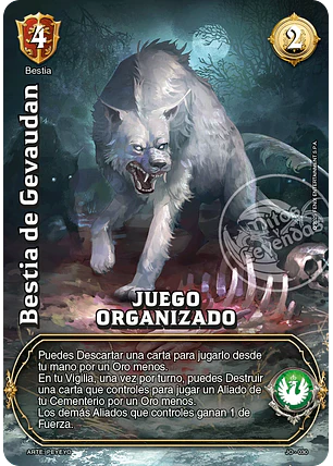 Bestia de Gevaudan (Juego Organizado)