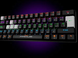 Primus Gaming Teclado mecanico 60 por ciento con cable Negro