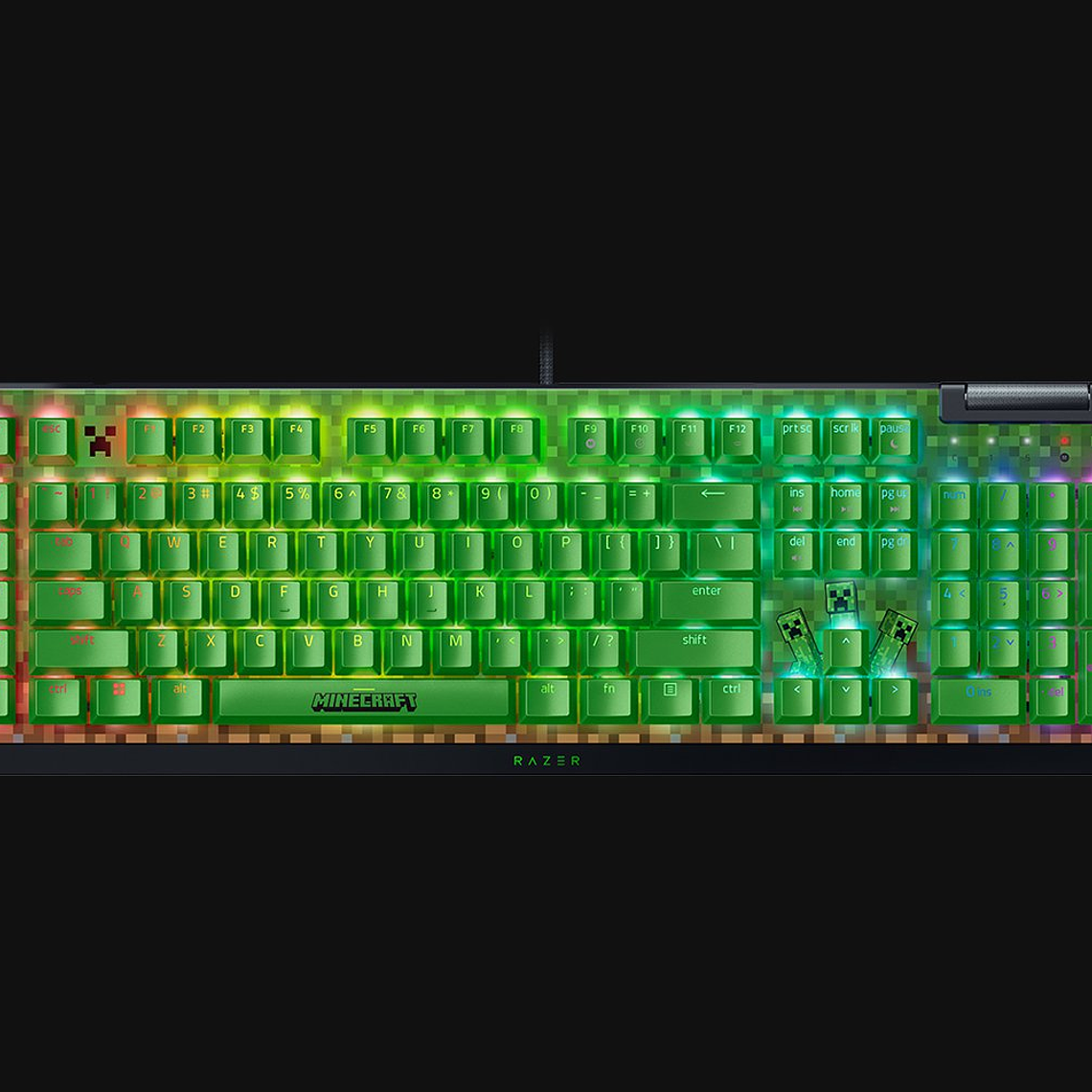 Razer BlackWidow V4 X Gaming Keyboard Minecraft Edition 1