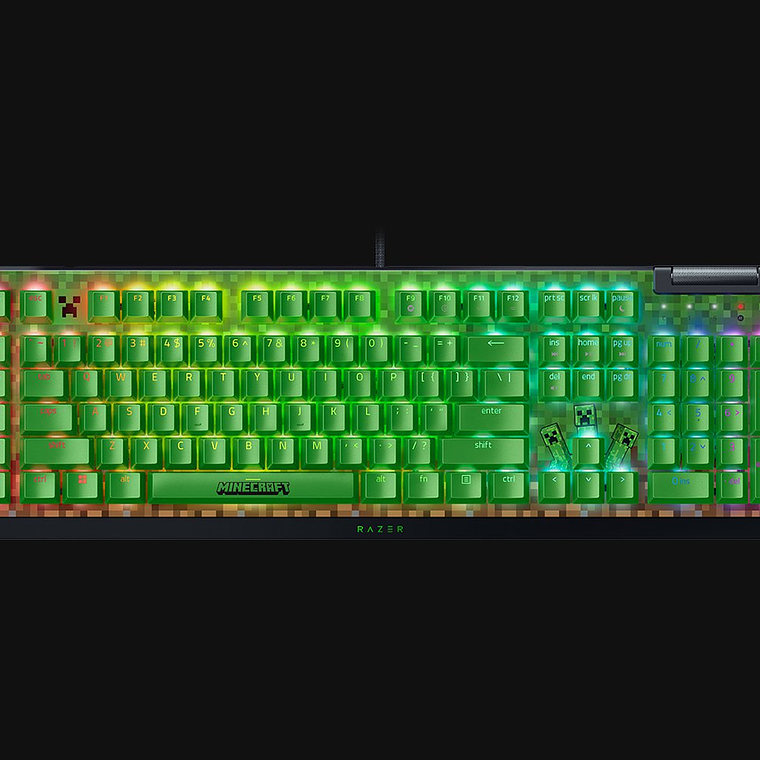 Razer BlackWidow V4 X Gaming Keyboard Minecraft Edition 1