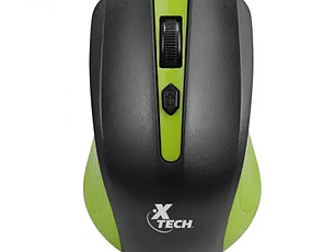 Xtech Mouse inalambrico 1600DPI 4 botones verde 