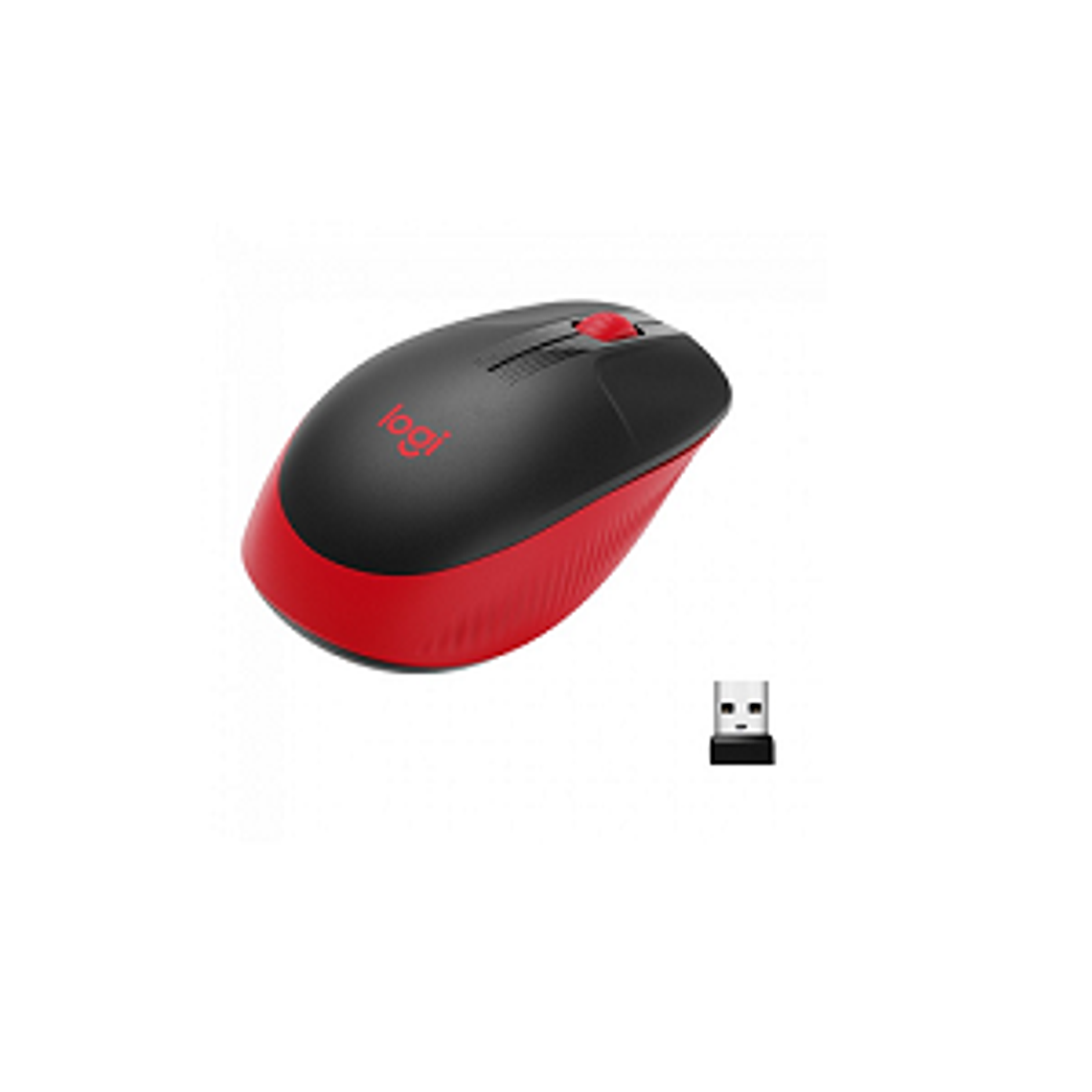 Logitech Mouse M190 Wireless Rojo inalambrico USB 3