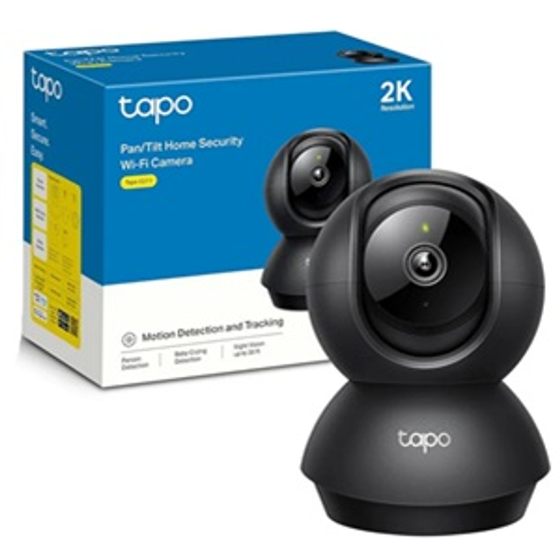 TP-LINK TAPO C210 Camara Movil PT Negra WiFi 3Mpix IA/ONVIF/ 2