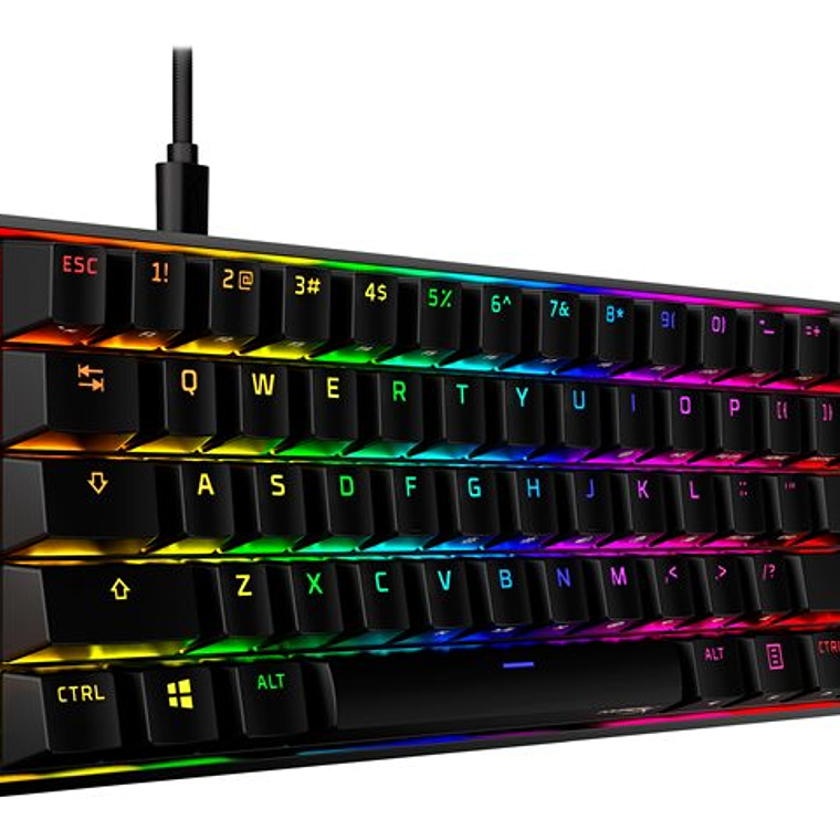 HyperX Alloy Origins 60 Keyboard - backlit - USB-C - QWERTY - US - key switch: HyperX Red - black 1