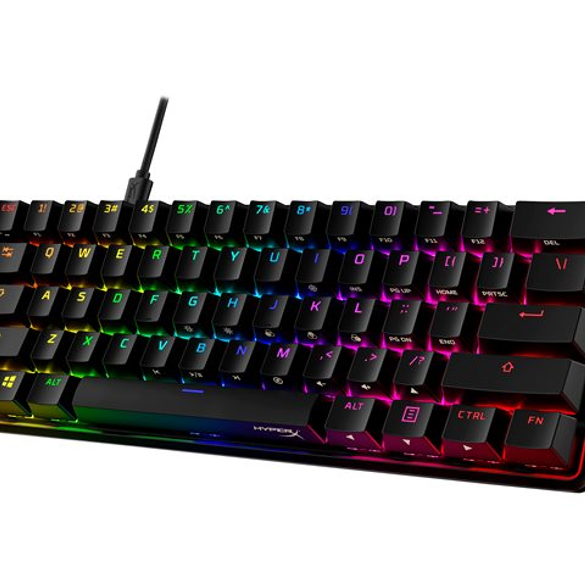 HyperX Alloy Origins 60 Keyboard - backlit - USB-C - QWERTY - US - key switch: HyperX Red - black 2