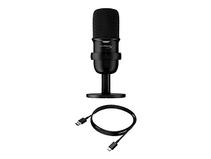 HyperX SoloCast Microphone - USB - black - for Victus by HP Laptop 15, 16 Laptop 14, 15, 17 Pavilion