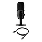HyperX SoloCast Microphone - USB - black - for Victus by HP Laptop 15, 16 Laptop 14, 15, 17 Pavilion - Miniatura 1
