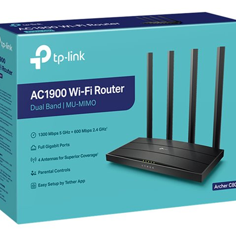 TP-LINK Archer C80 Router WiFi5 AC1900 DualBand Gigabit  2
