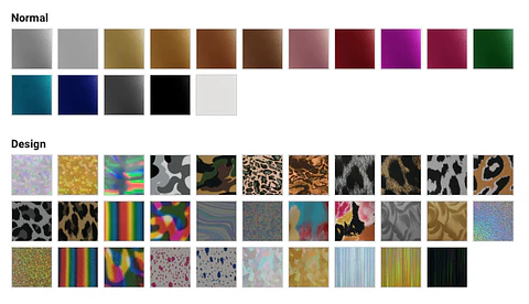 Vinilos textiles FOIL ( lisos, animal print, militar, diseños)