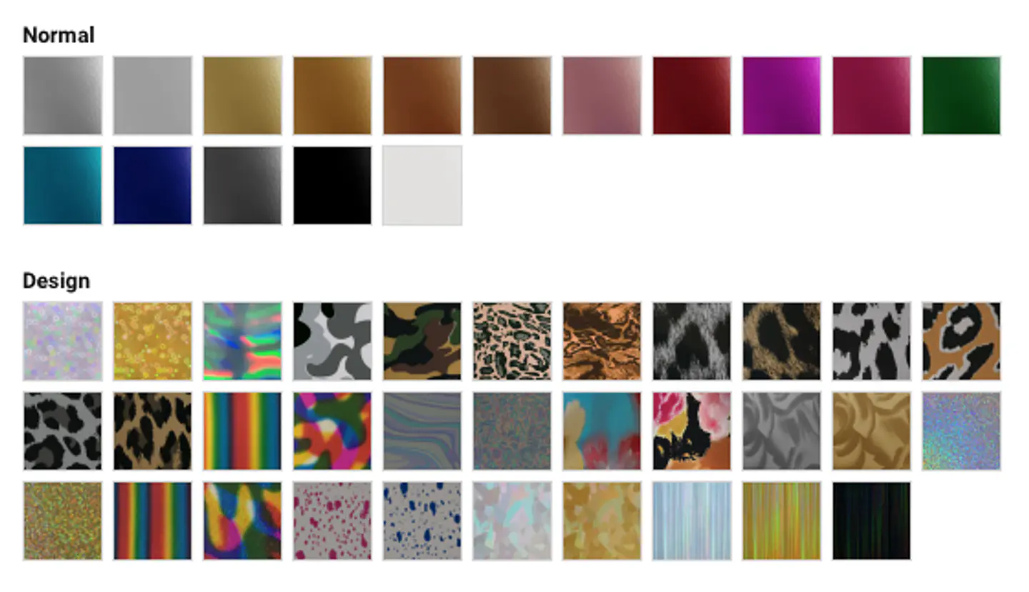 Vinilos textiles FOIL ( lisos, animal print, militar, diseños) 1