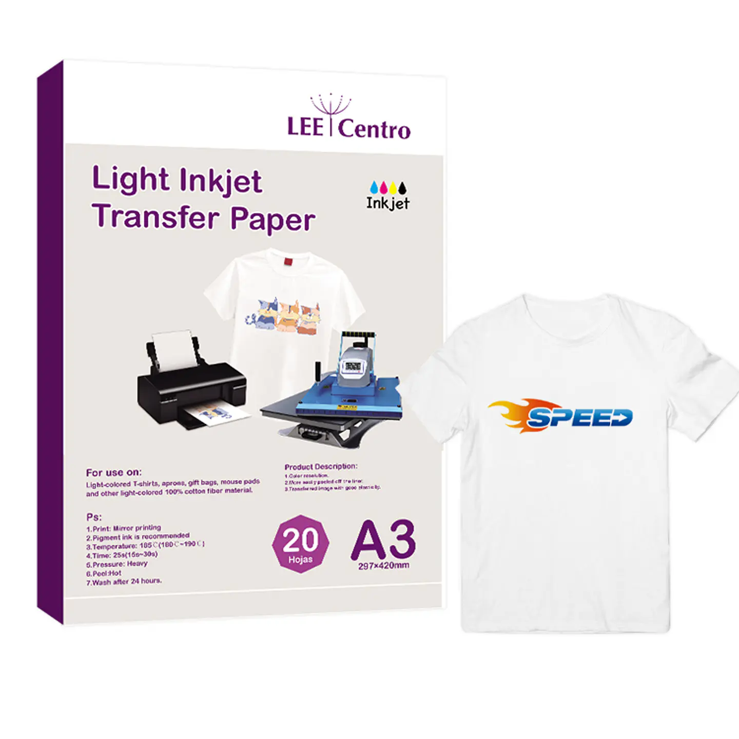 Papel transfer Light Tamaño A3 20 hojas 1