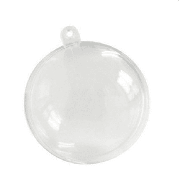 Esfera acrilica 8cm transparente por unidad
