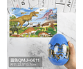 puzzle dinosaurios de 60 piezas en recipiente de huevo