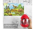 puzzle dinosaurios de 60 piezas en recipiente de huevo
