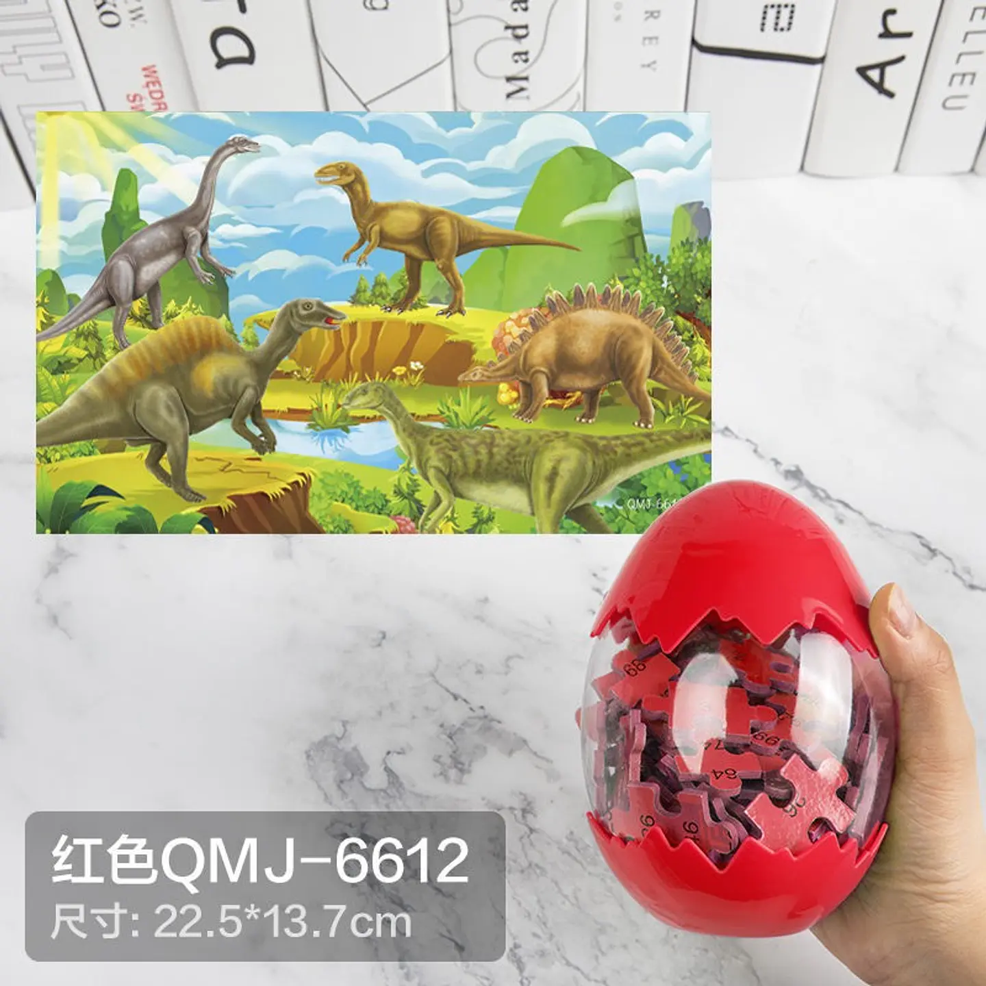 puzzle dinosaurios de 60 piezas en recipiente de huevo 12