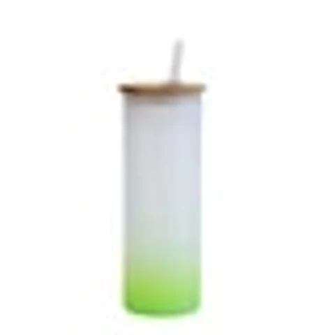 Vaso recto tapa Bambu 20 oz con bombilla sublimable