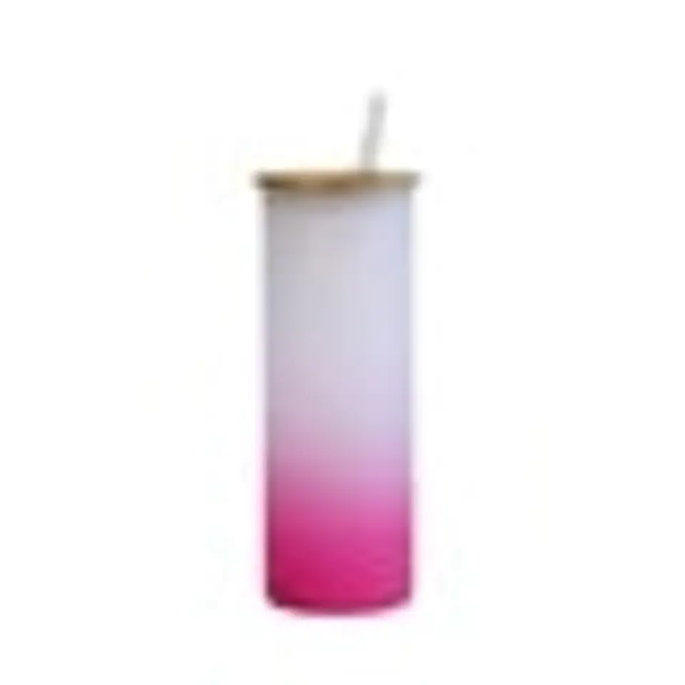 Vaso recto tapa Bambu 20 oz con bombilla sublimable 3