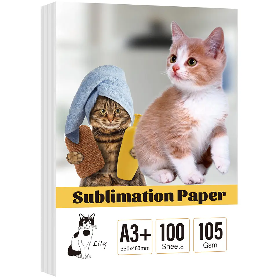 PAPEL SUBLIMACION 105 GRAMOS A3+ (33CMX48) 100 HOJAS 1