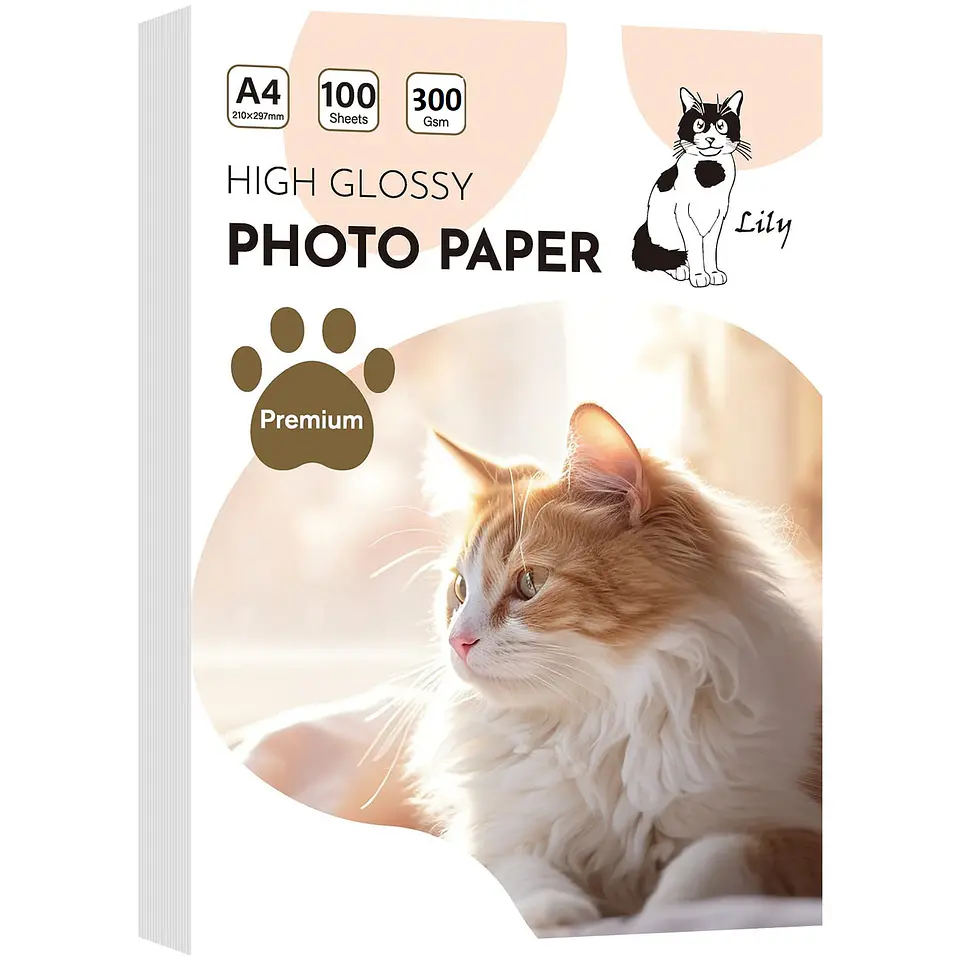  Papel Fotográfico Glossy A4 300gr 50 hojas  1