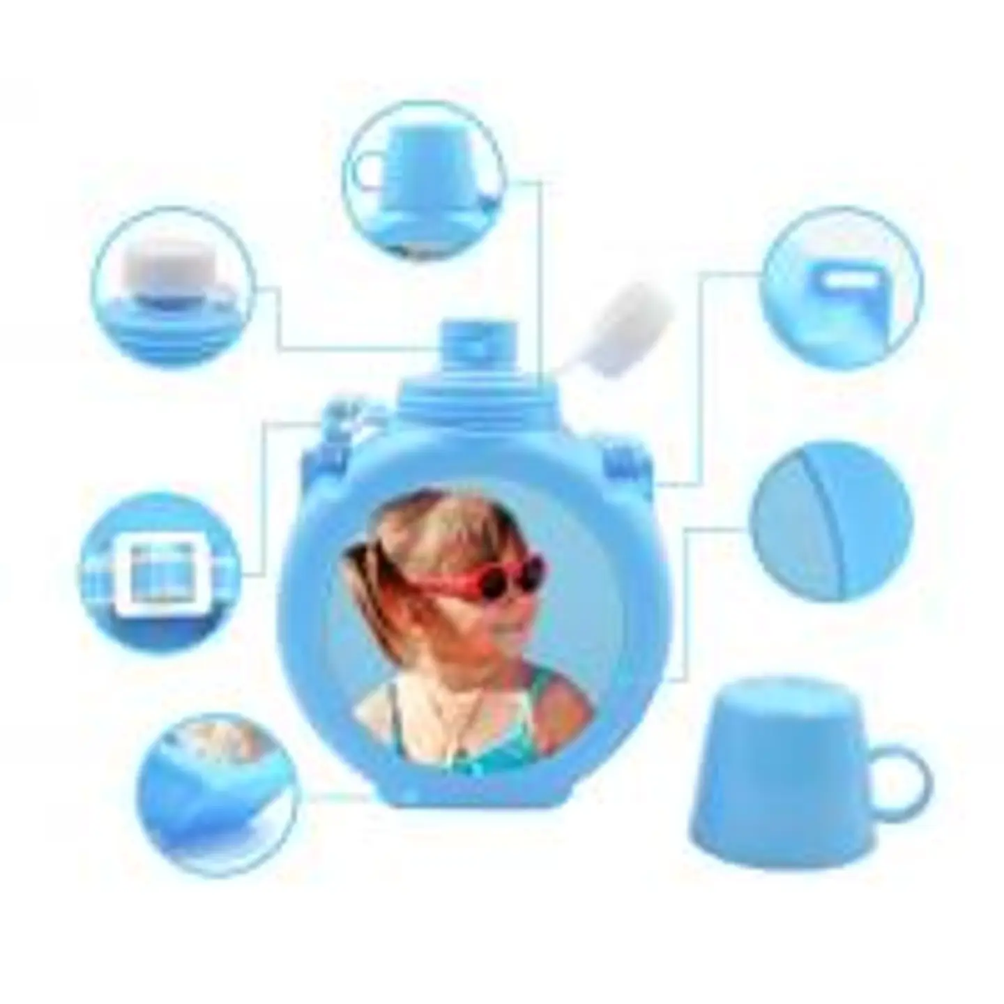 Cantimplora con vaso para niños 5