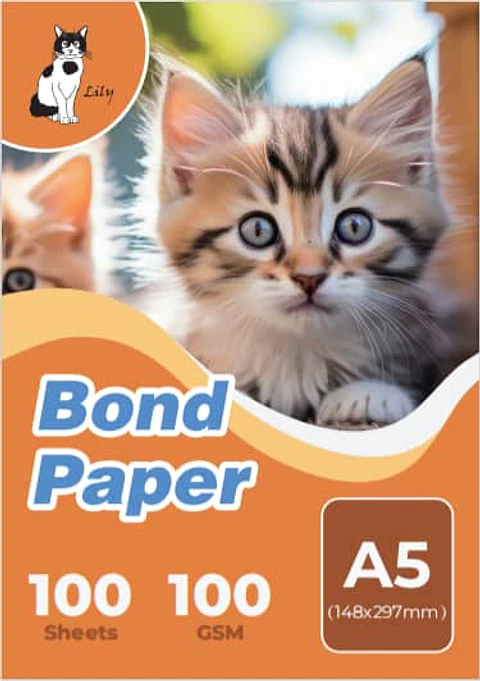 RESMA PAPEL BOND 105 GRAMOS A5 DE 100 HOJAS