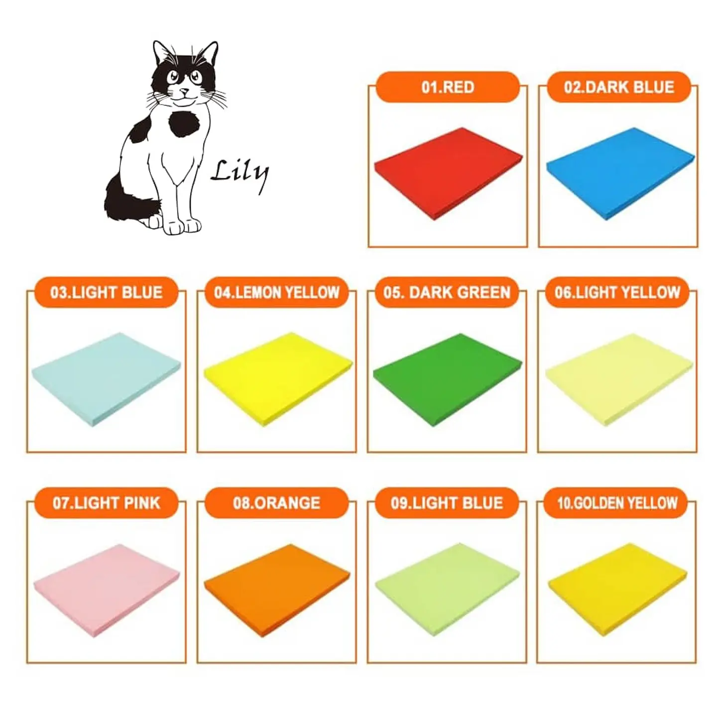 RESMA DE PAPEL DE COLORES DE 70 GRAMOS 100 HOJAS 2