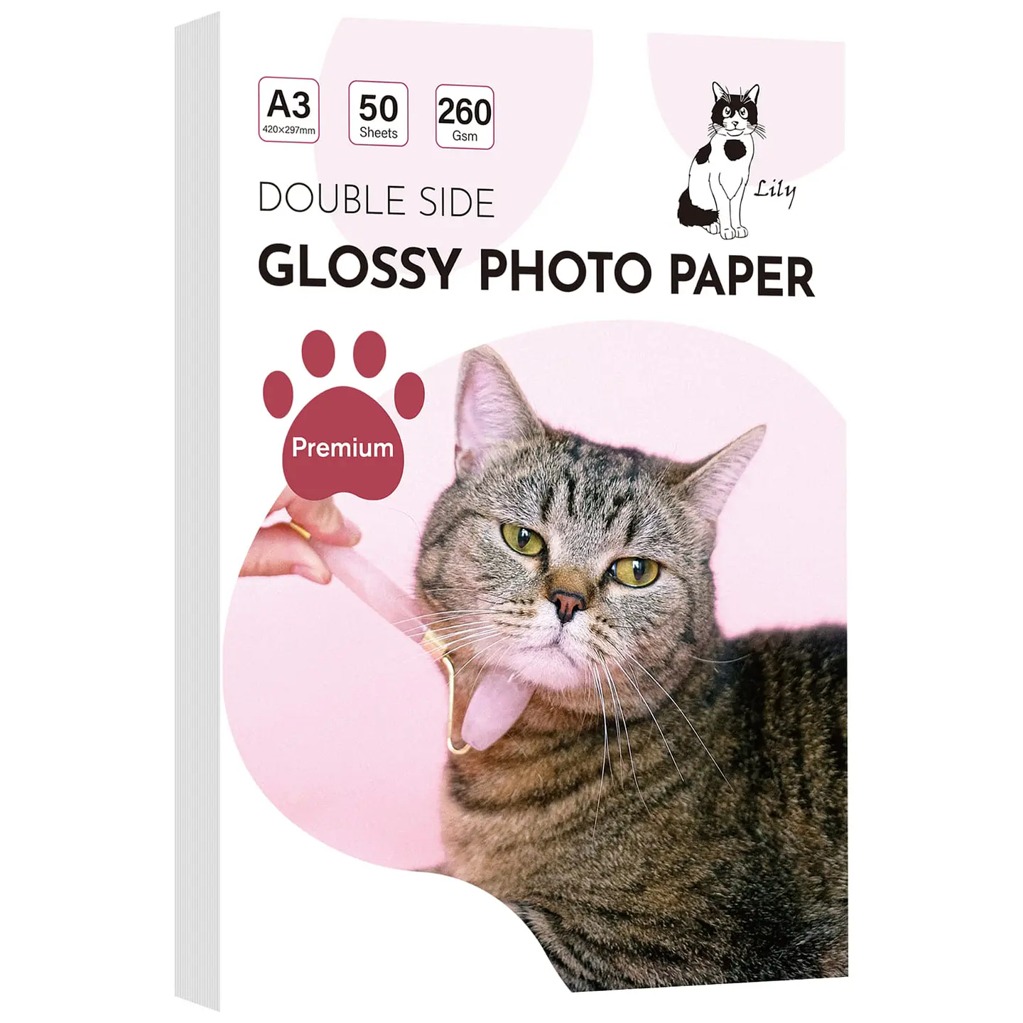 PAPEL DOBLE FAZ GLOSSY A3 DE 260 GRAMOS 50 HOJAS 1