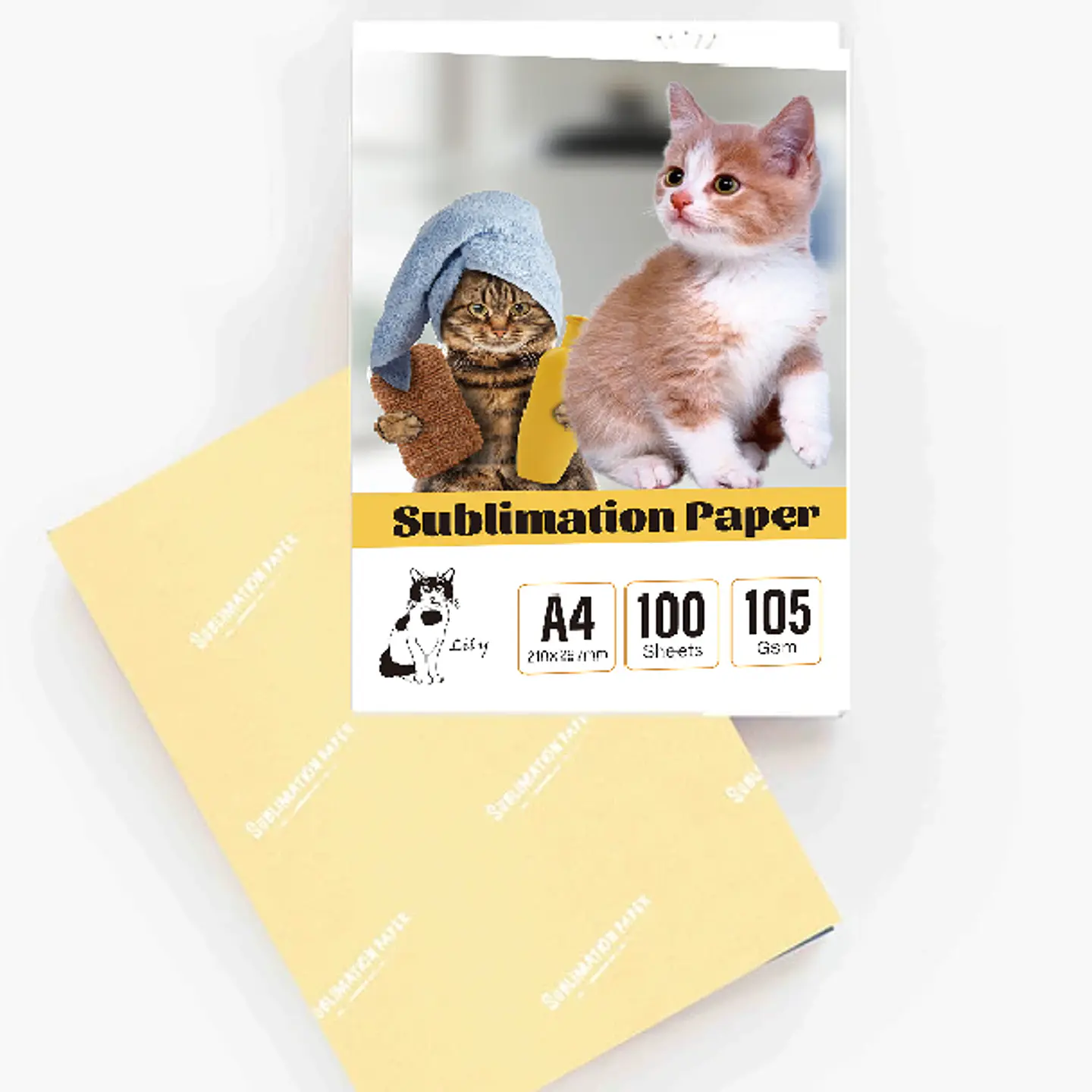 Papel sublimacion reverso amarillo 1