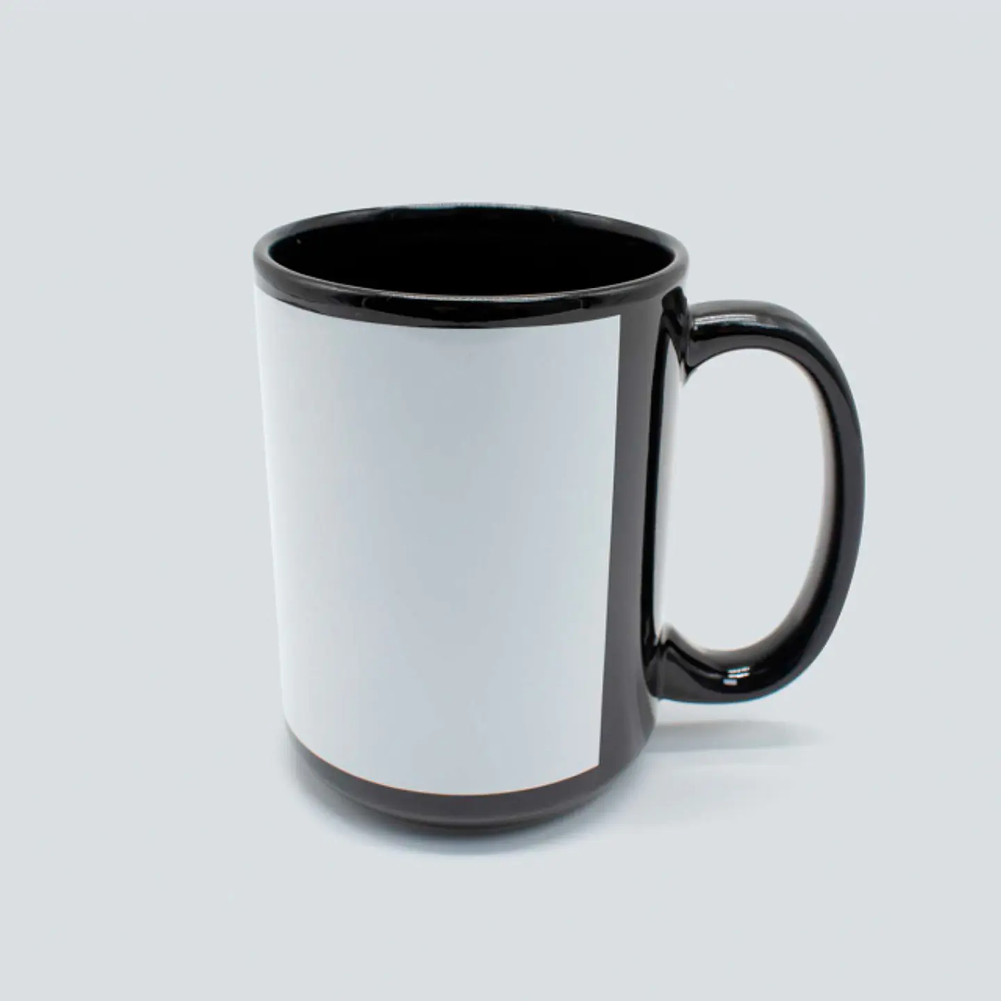 TAZON  DE 15oZ NEGRO CON PARCHE BLANCO MARCA ORCA, CON CAJA INCLUIDA 1