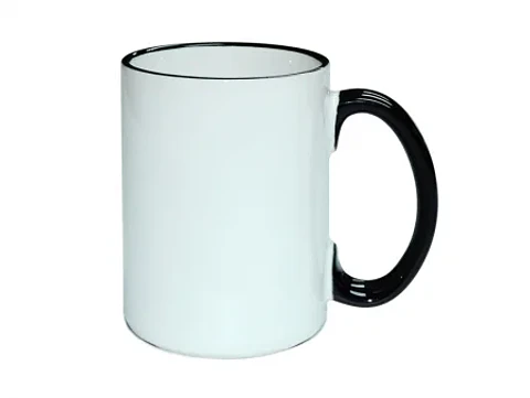 Taza Borde y Asa Color 15oz CON CAJA INDIVIDUAL