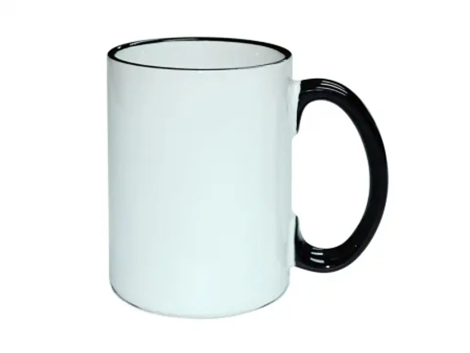 Taza Borde y Asa Color 15oz CON CAJA INDIVIDUAL 1