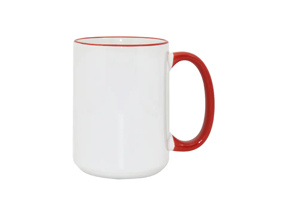 Taza Borde y Asa Color 15oz CON CAJA INDIVIDUAL 2