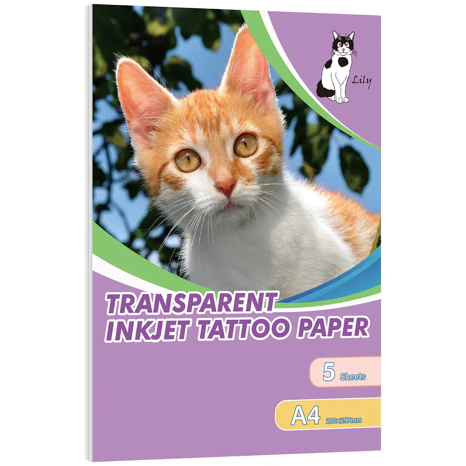 PAPEL PARA TATUAJES TEMPORALES IMPRIMIBLES TRANSPARENTES A4 (5 HOJAS) 1