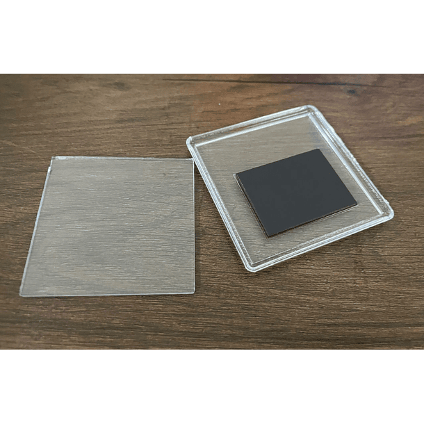 Acrílico magnético 5x5cm transparente