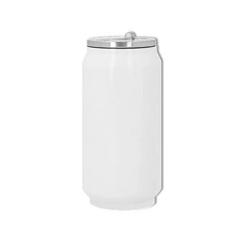 Botella con forma de  Lata Térmica Acero Inoxidable sublimacion blanca