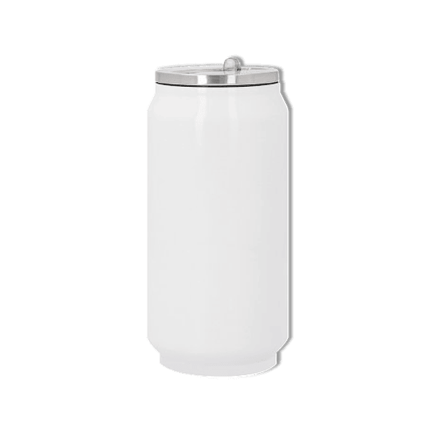 Botella con forma de  Lata Térmica Acero Inoxidable sublimacion blanca 2