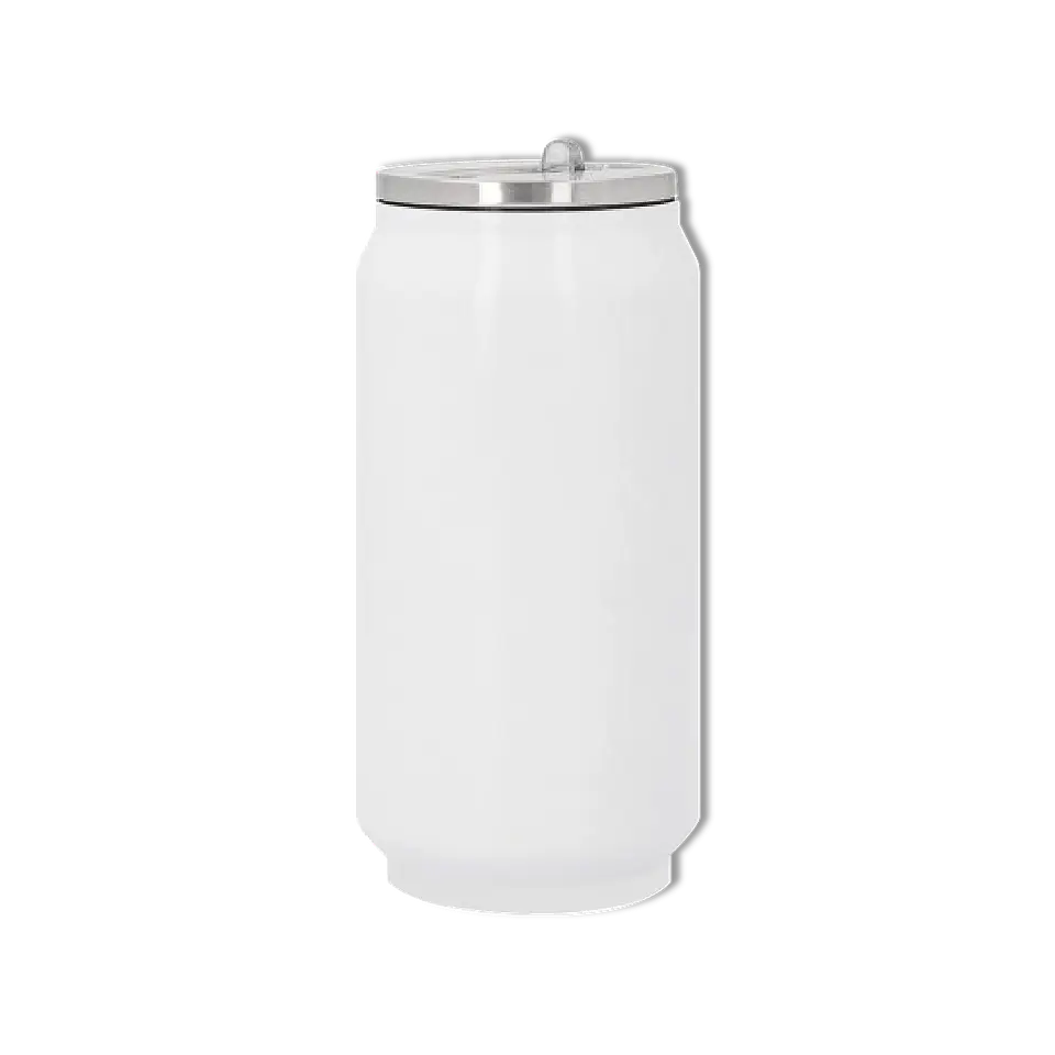 Botella con forma de  Lata Térmica Acero Inoxidable sublimacion blanca 2
