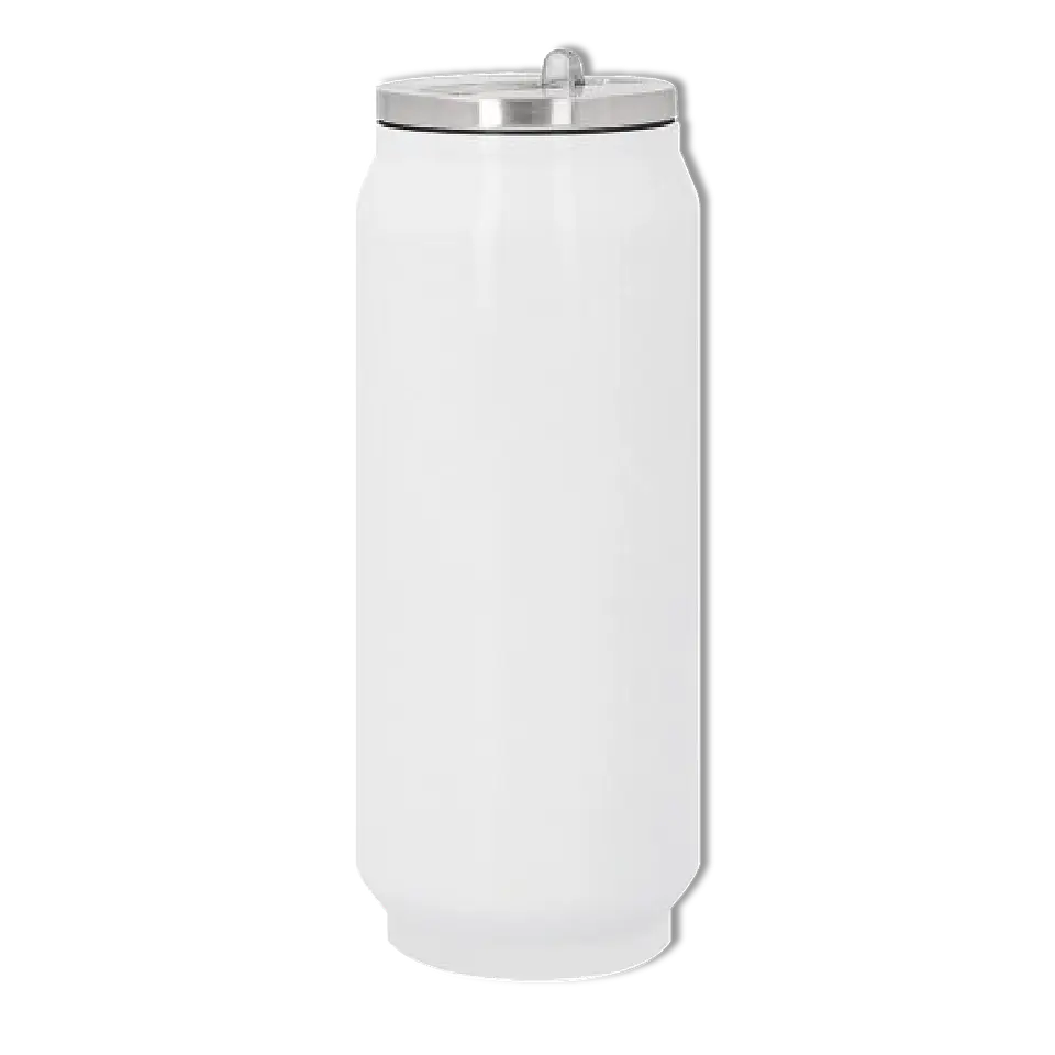 Botella con forma de  Lata Térmica Acero Inoxidable sublimacion blanca 3