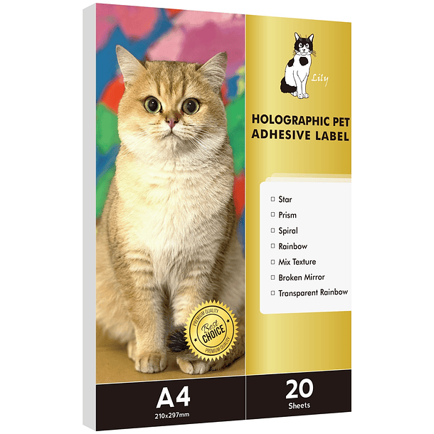 ADHESIVO HOLOGRAFICO  IMPRIMIBLE 20 HOJAS 1