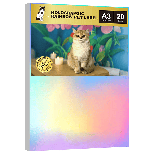 ADHESIVO HOLOGRAFICO  IMPRIMIBLE 20 HOJAS 3